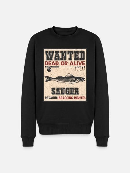 Wanted Fish - Sucker Fishing - Men's Premium Organic Jumper - black
