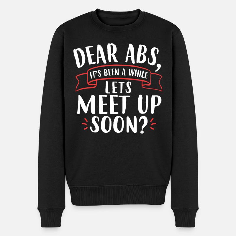 Love Abs, Let’s Meet - Couvre-pompes - Pull Premium bio Homme - noir