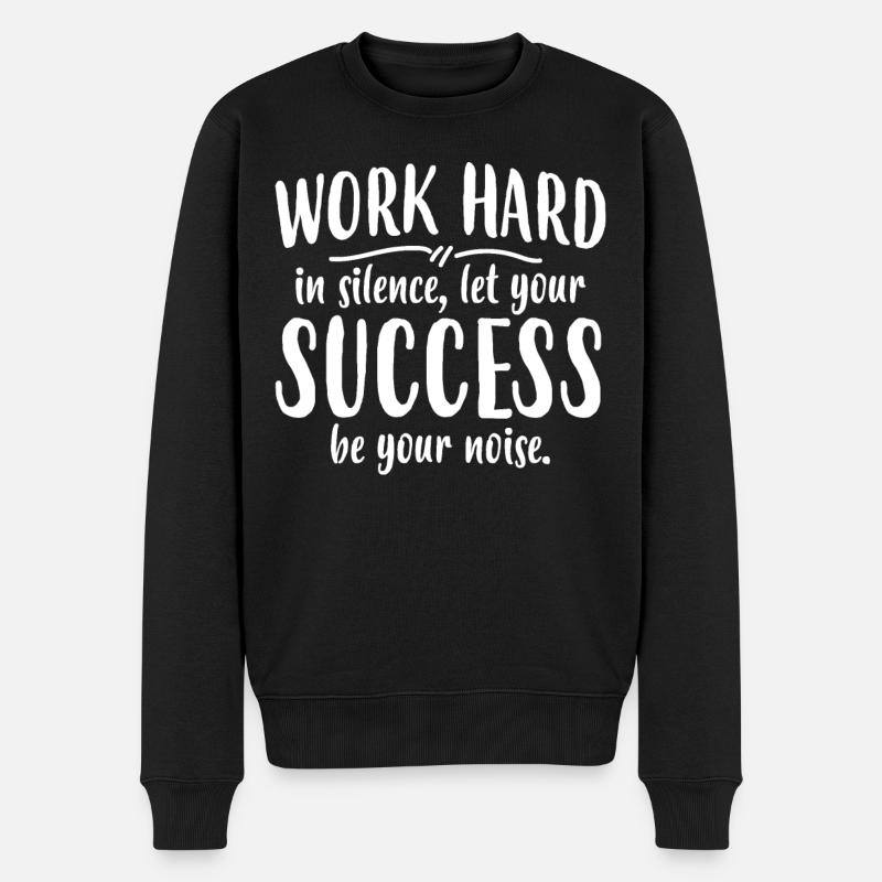 Working Hard - Mindset Motivation - Men's Premium Organic Jumper - black
