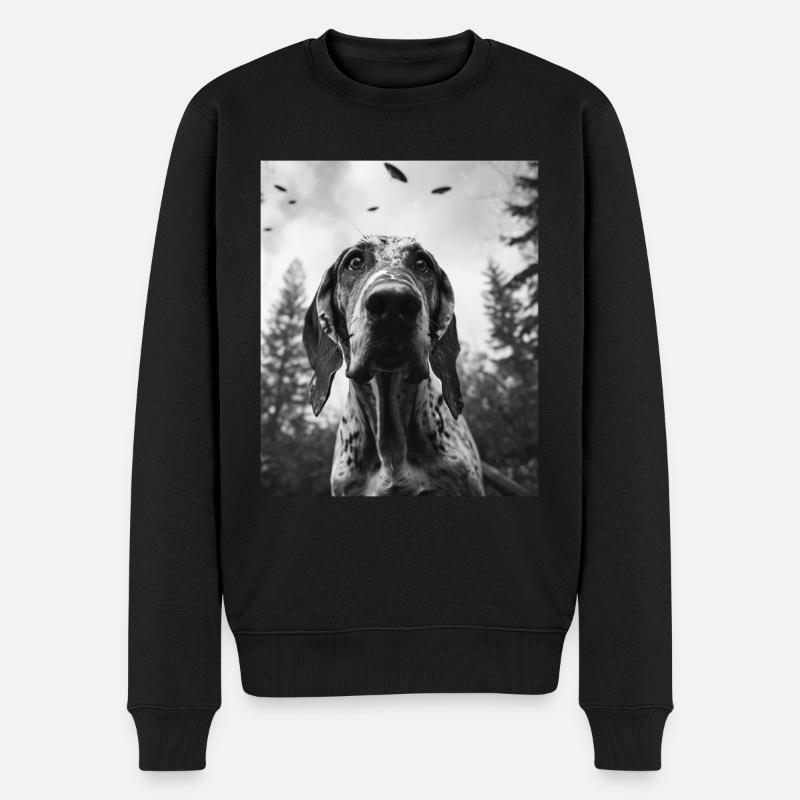Chien - Alien Selfie Bloodhound UFO - Pull Premium bio Homme - noir
