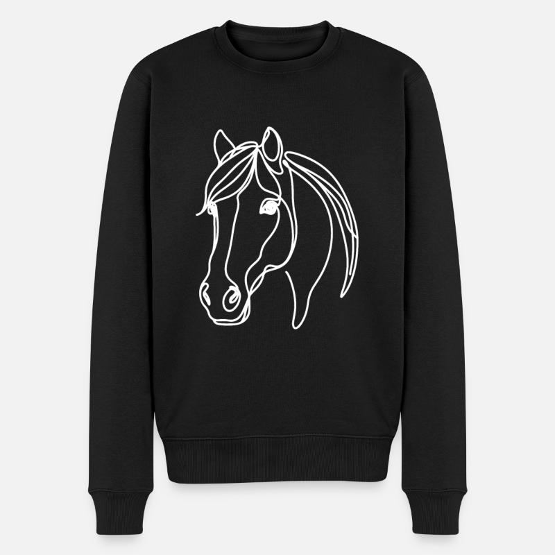 Linie Art Dad Mama - Tennessee Walker - Männer Premium Bio Pullover - Schwarz
