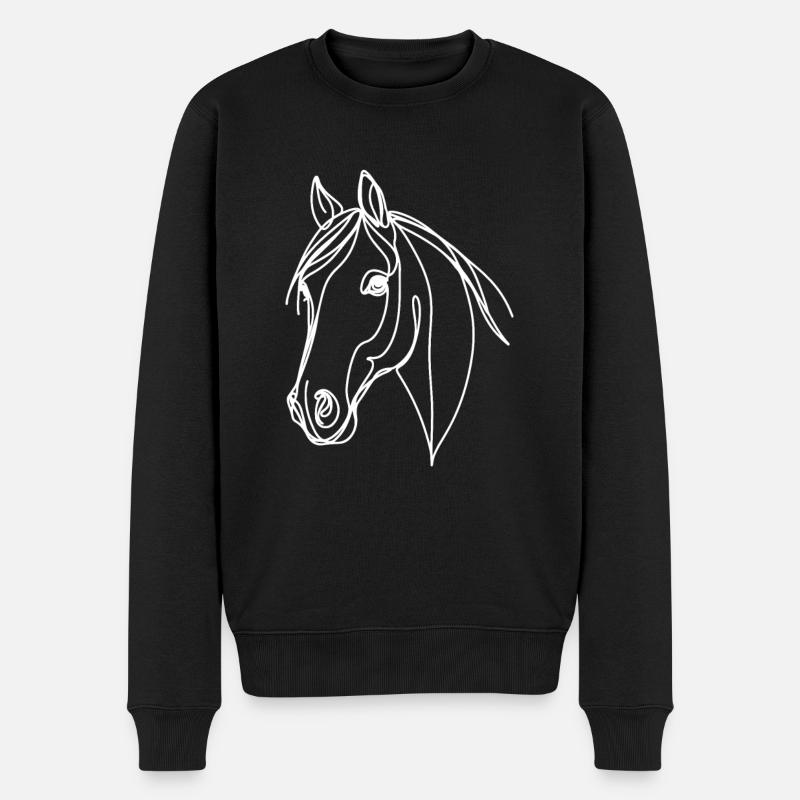 Line Art Papa Maman - Hanovrien - Pull Premium bio Homme - noir