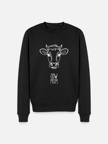 Line Art Meilleure Maman - Vache - Pull Premium bio Homme - noir