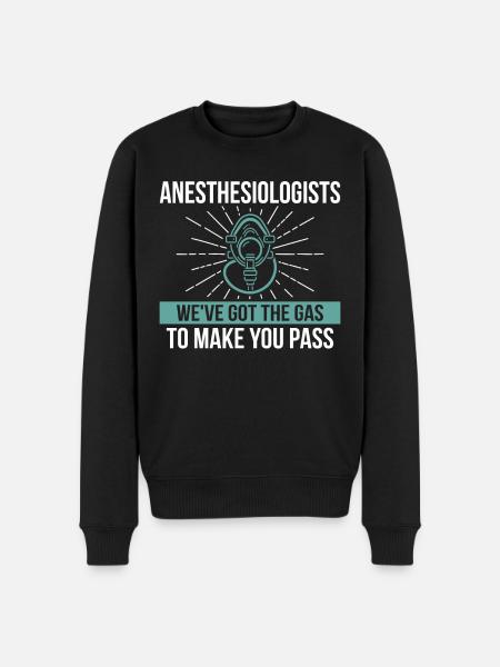 Jeg fik gas for at få dem til at passere CRNA - Økologisk premium-sweatshirt til mænd - sort