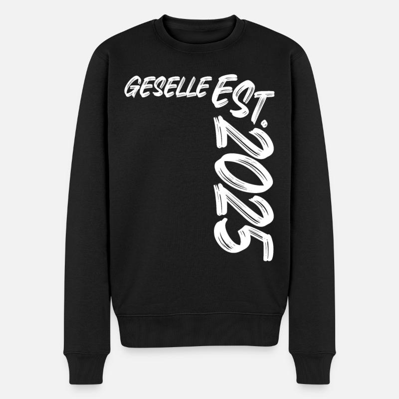 Geselle Est. 2025 - Männer Premium Bio Pullover - Schwarz