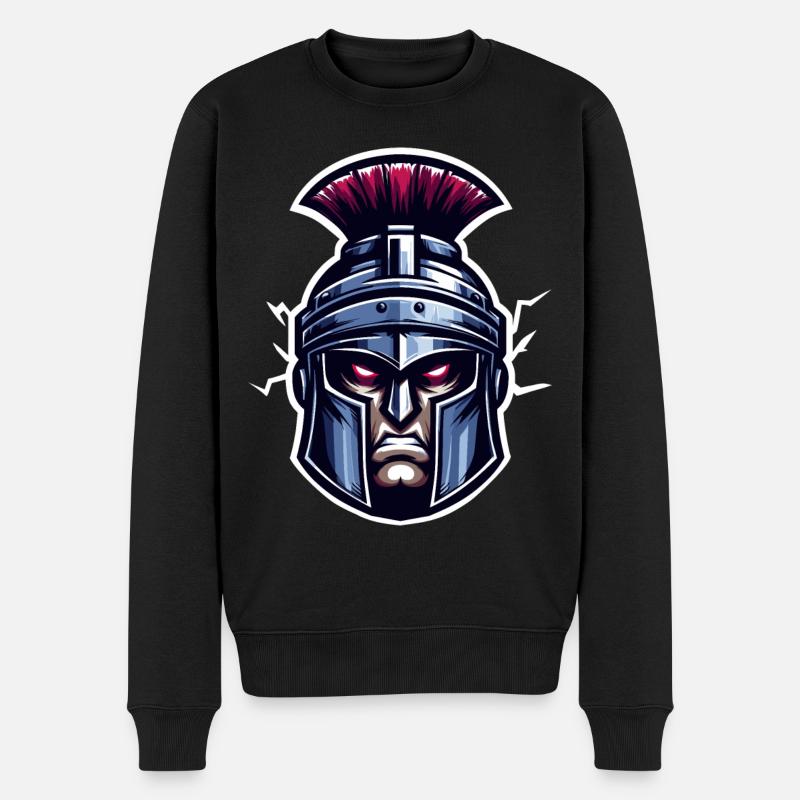 Tête de soldat romain - Pull Premium bio Homme - noir