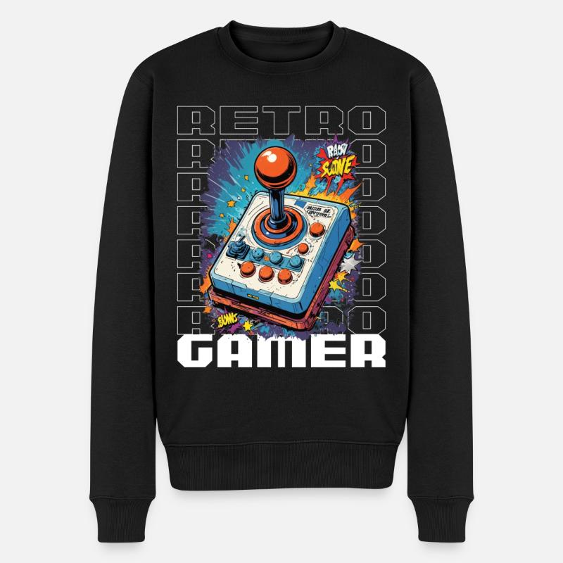 Retro Gamer Adventure Joystick - Pull Premium bio Homme - noir