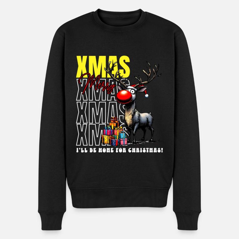Noël Joyeux Noël Renne - Pull Premium bio Homme - noir