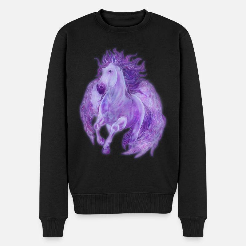 Pegasus - Männer Premium Bio Pullover - Schwarz