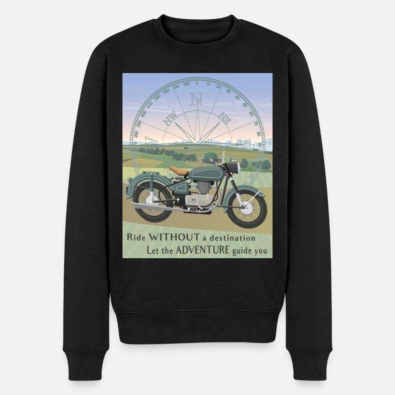 Balade à moto - Pull Premium bio Homme - noir