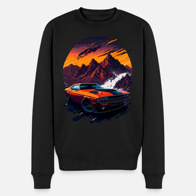Klassischer Sportwagen - Männer Premium Bio Pullover - Schwarz