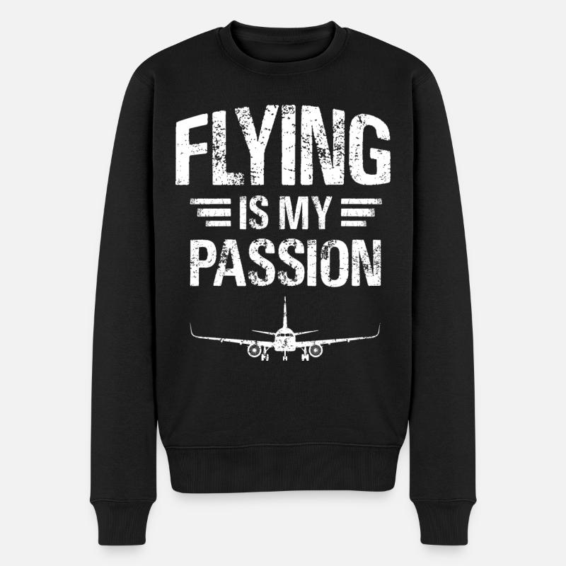 Voler est ma passion - Pull Premium bio Homme - noir