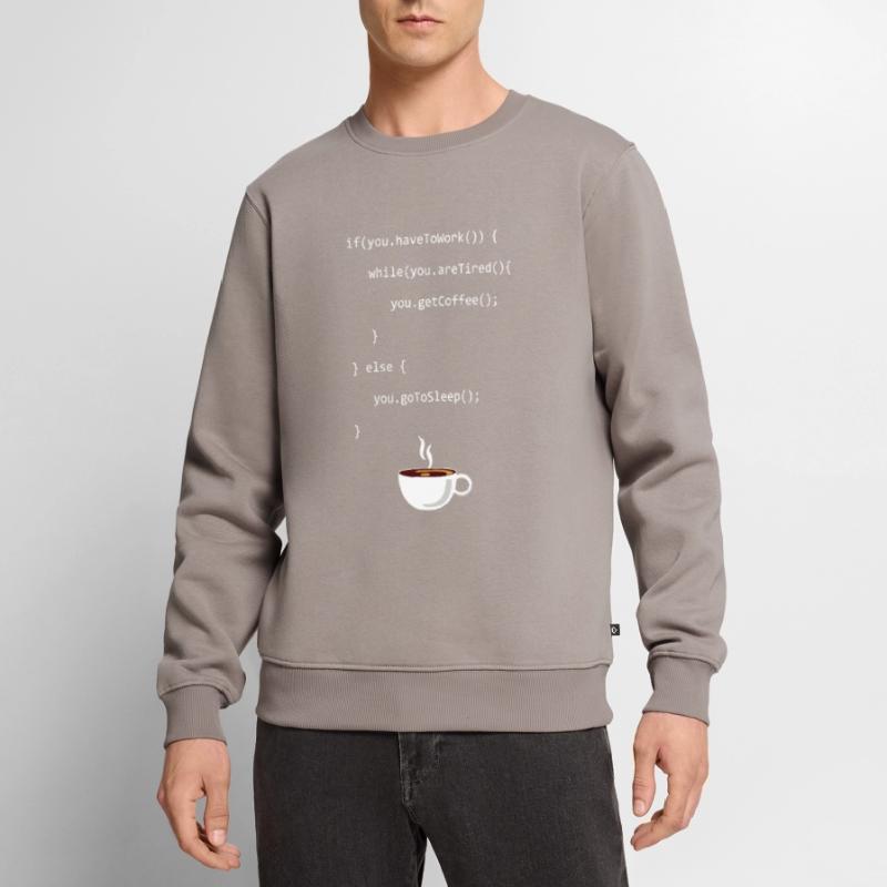 Programming Coffee Full Stack Coder Software Men's Premium Organic Jumper