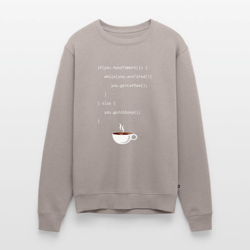 Programming Coffee Full Stack Coder Software Men's Premium Organic Jumper