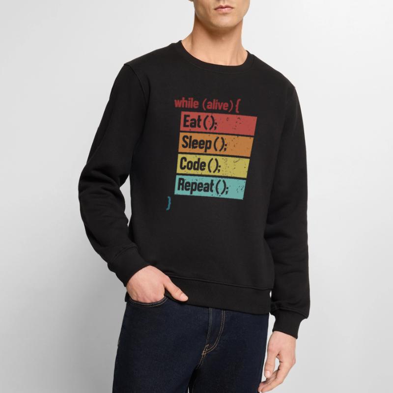 Eat Sleep Code Repeat Software Engineer Coder Pull Premium bio Homme