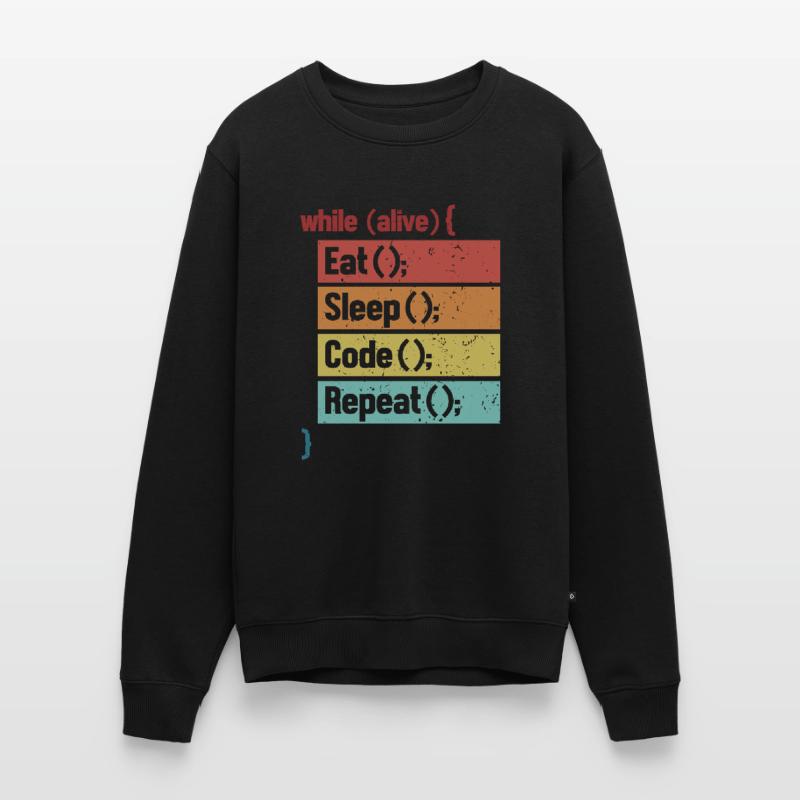 Eat Sleep Code Repeat Software Engineer Coder Pull Premium bio Homme