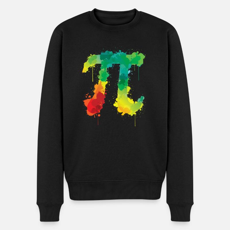 Pi, symbole, maths, infini, nombre irrationnel - Pull Premium bio Homme - noir