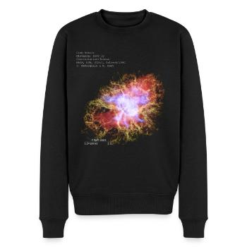 Crab Nebula - Men's Premium Organic Jumper - black - Front - Nico (187cm)