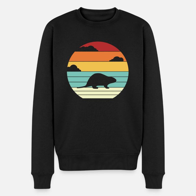Sumpfbiber Biber Biberratte Biberliebhaber Nutria - Männer Premium Bio Pullover - Schwarz