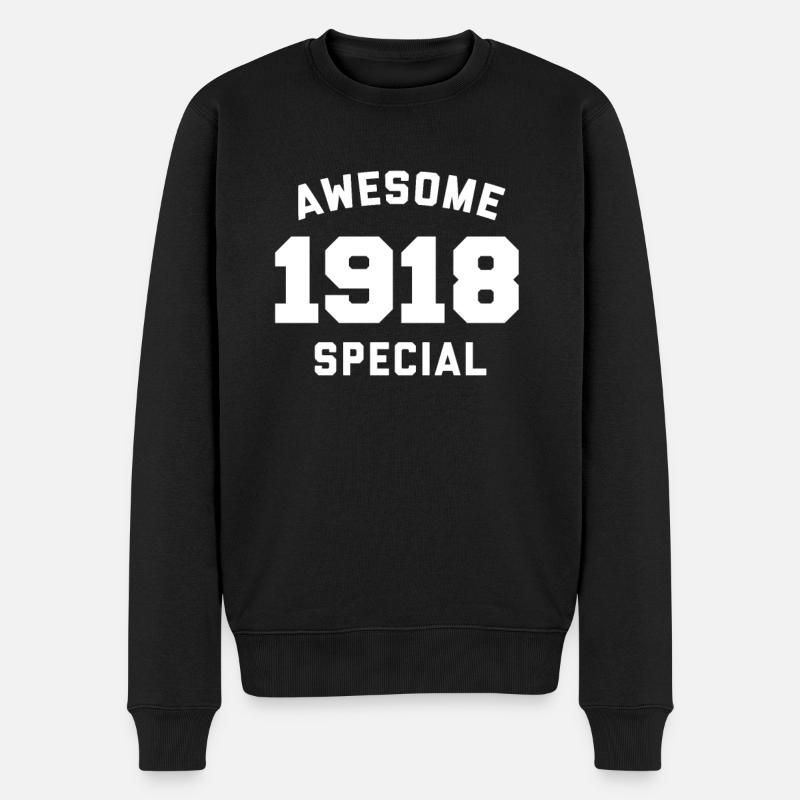 Drôle d’anniversaire Génial Spécial 1918 - Pull Premium bio Homme - noir