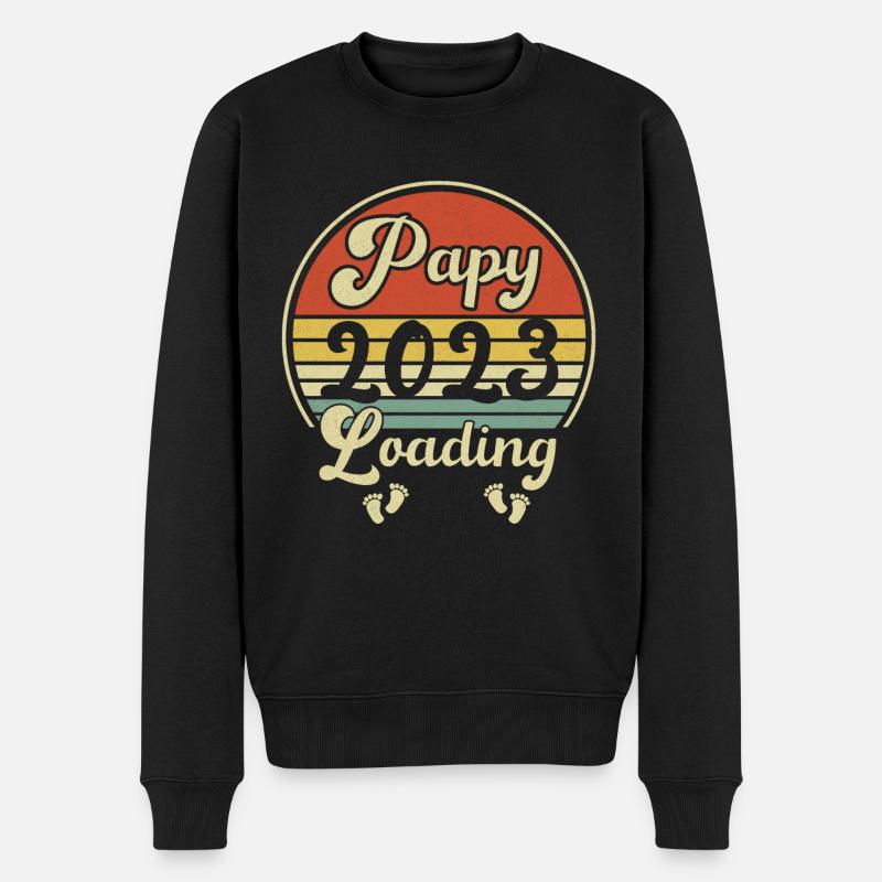 Papy 2023 Chargement - Pull Premium bio Homme - noir
