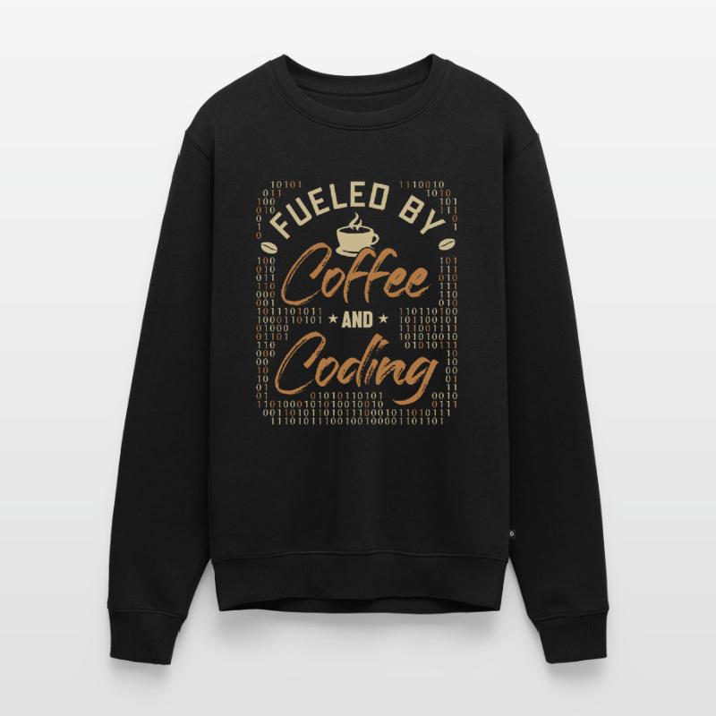 Fueled by Coffee and Coding Coder Software Men's Premium Organic Jumper