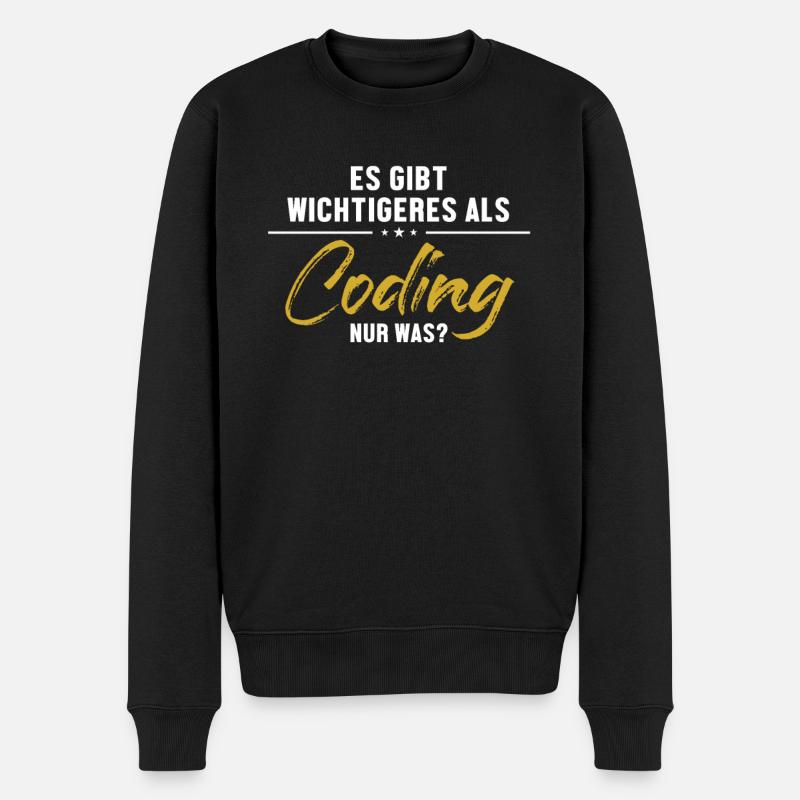 Wichtigeres als Coding Softwareingenieur Coder - Männer Premium Bio Pullover - Schwarz