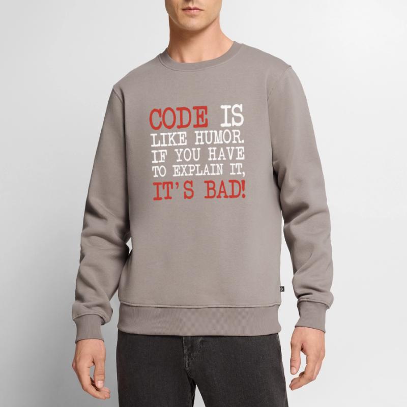 Code Explanation Developer Softwareentwickler Männer Premium Bio Pullover