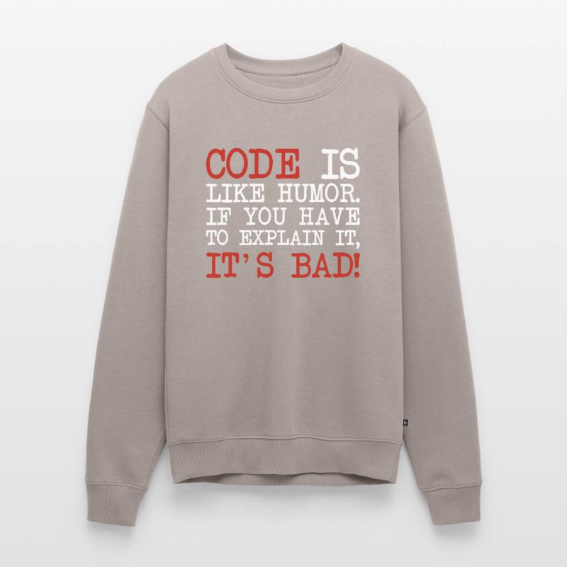 Code Explanation Coder Engineer Software Developer Men's Premium Organic Jumper
