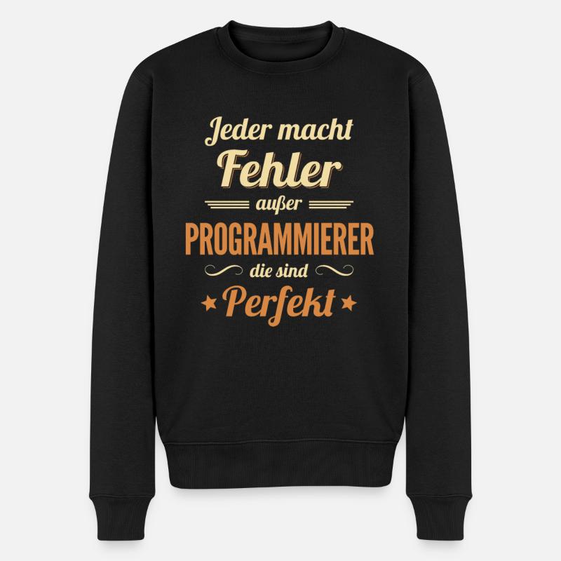 Programmierer sind Perfekt Developer Coder - Männer Premium Bio Pullover - Schwarz