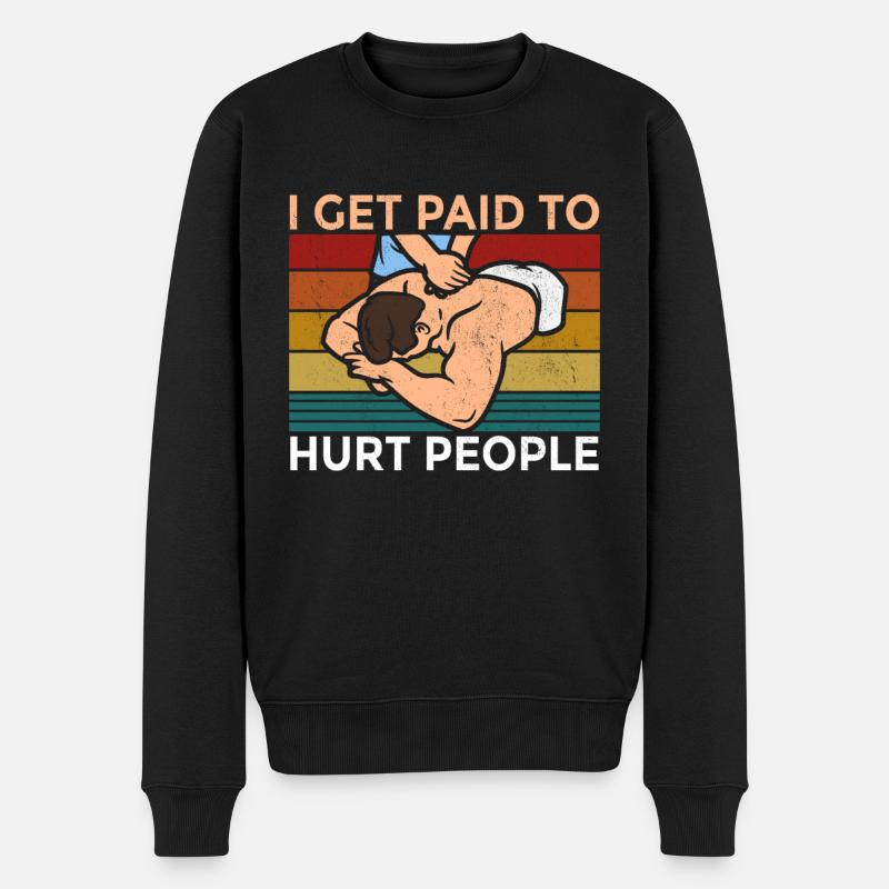 Physical Therapist Speech and Massage Therapy Chir - Männer Premium Bio Pullover - Schwarz
