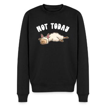 Not Today Lama Alpaca Pako Alpakazüchter Alpaka - Männer Premium Bio Pullover - Schwarz - Vorne - Nico (187cm)