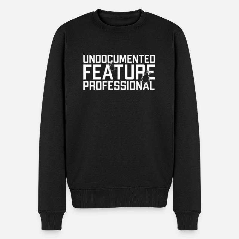 Undocumented Feature Professional Developer - Männer Premium Bio Pullover - Schwarz