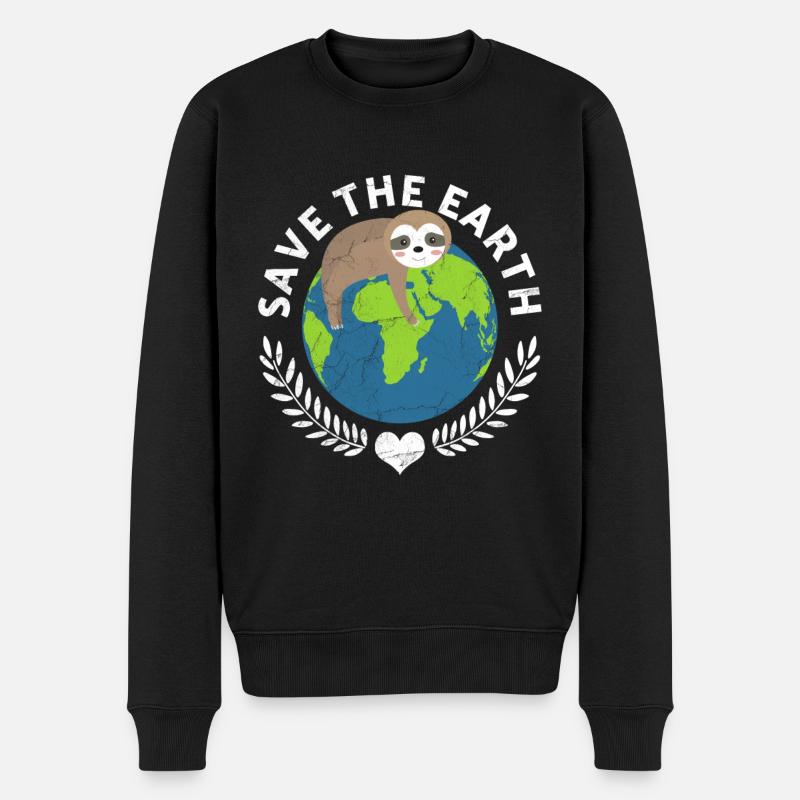Save The Earth Animal Rescue Animal Rights - Männer Premium Bio Pullover - Schwarz
