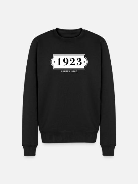 Funny Birthday Limited Issue 1923 - Men's Premium Organic Jumper - black