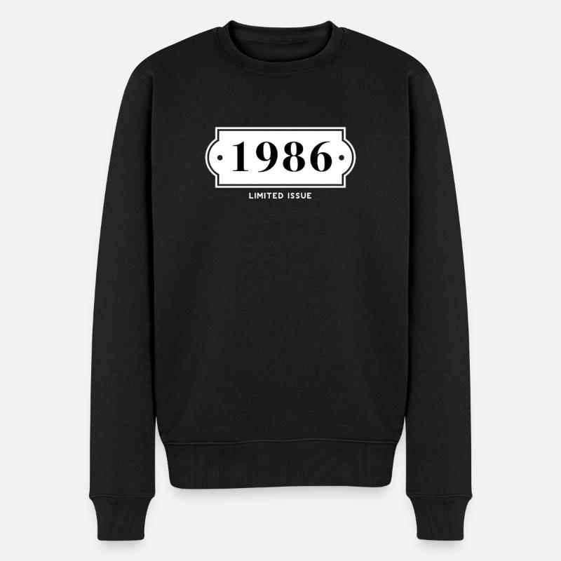 Funny Birthday Limited Numéro 1986 - Pull Premium bio Homme - noir