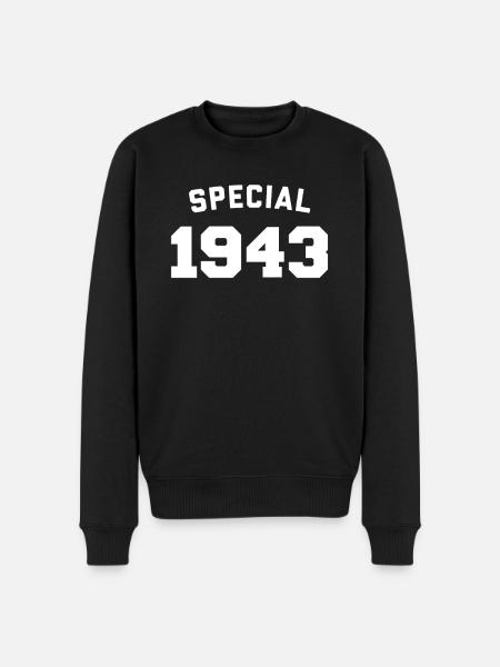 Funny Birthday Special 1943 - Men's Premium Organic Jumper - black