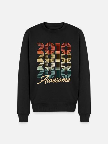 Funny Birthday Awesome 2010 - Men's Premium Organic Jumper - black