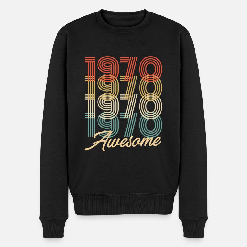 Drôle d’anniversaire génial 1970 - Pull Premium bio Homme - noir
