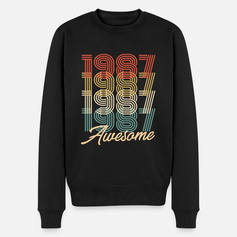 Drôle d’anniversaire génial 1987 - Pull Premium bio Homme - noir