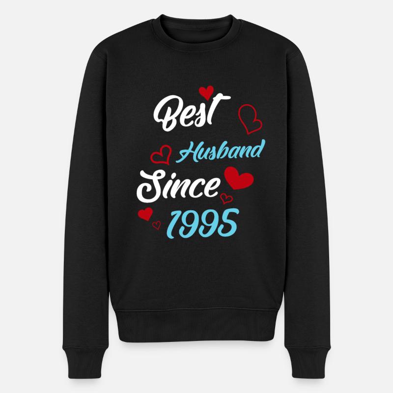 Meilleur mari depuis 1995 Mariage - Pull Premium bio Homme - noir