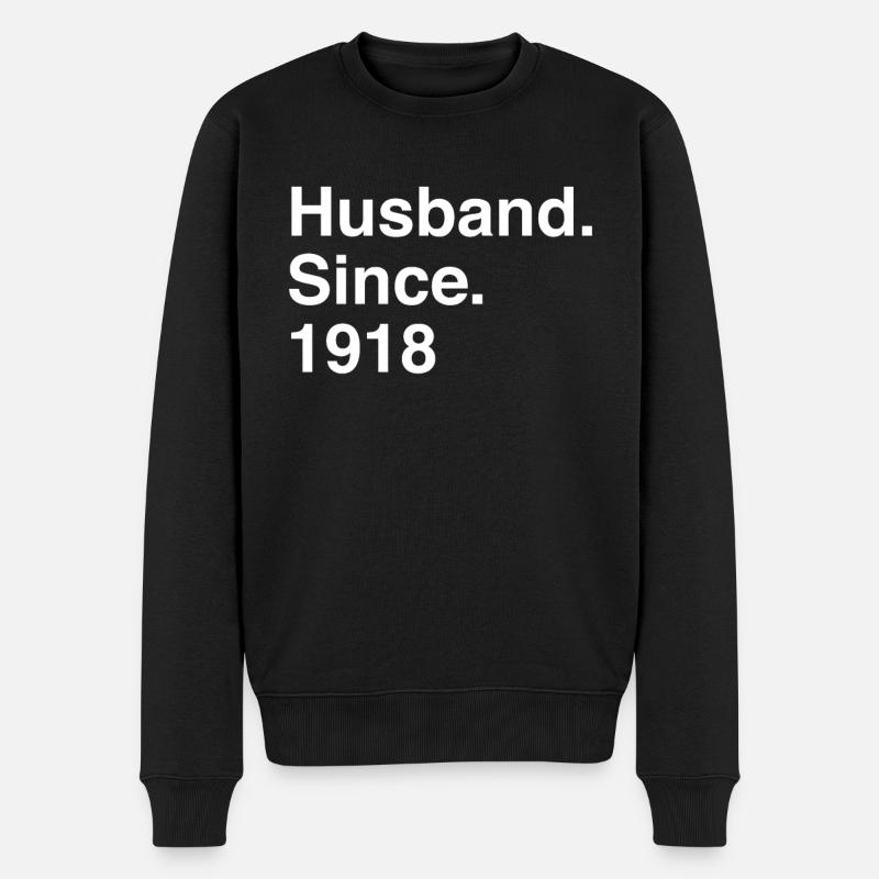 Anniversaire mari depuis 1918 mariage - Pull Premium bio Homme - noir