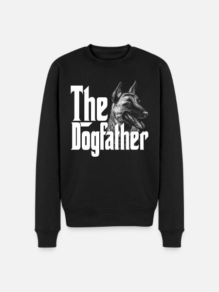 Malinois Belga Chien Papa Dogfather Chiens Papa Père - Pull Premium bio Homme - noir
