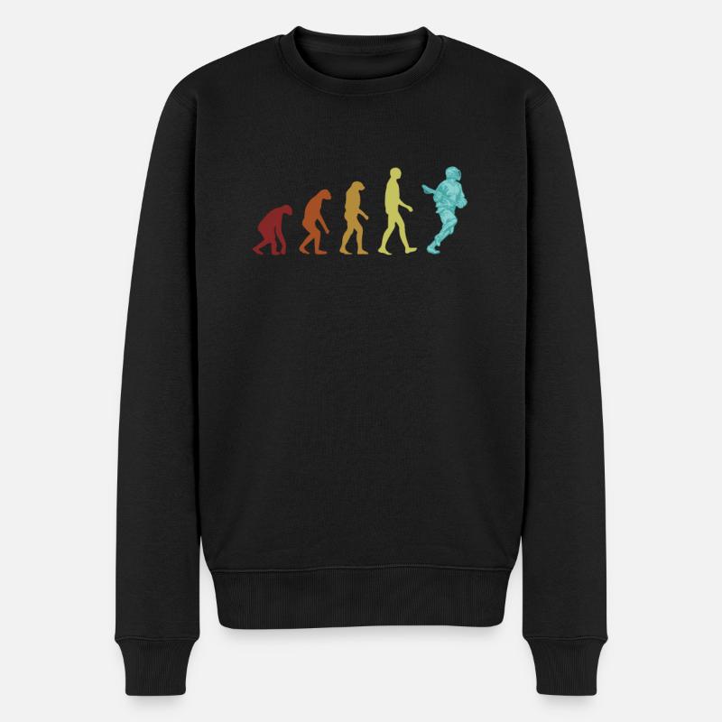 Lacrosse Evolution Polocrosse Intercrosse Trainer - Männer Premium Bio Pullover - Schwarz