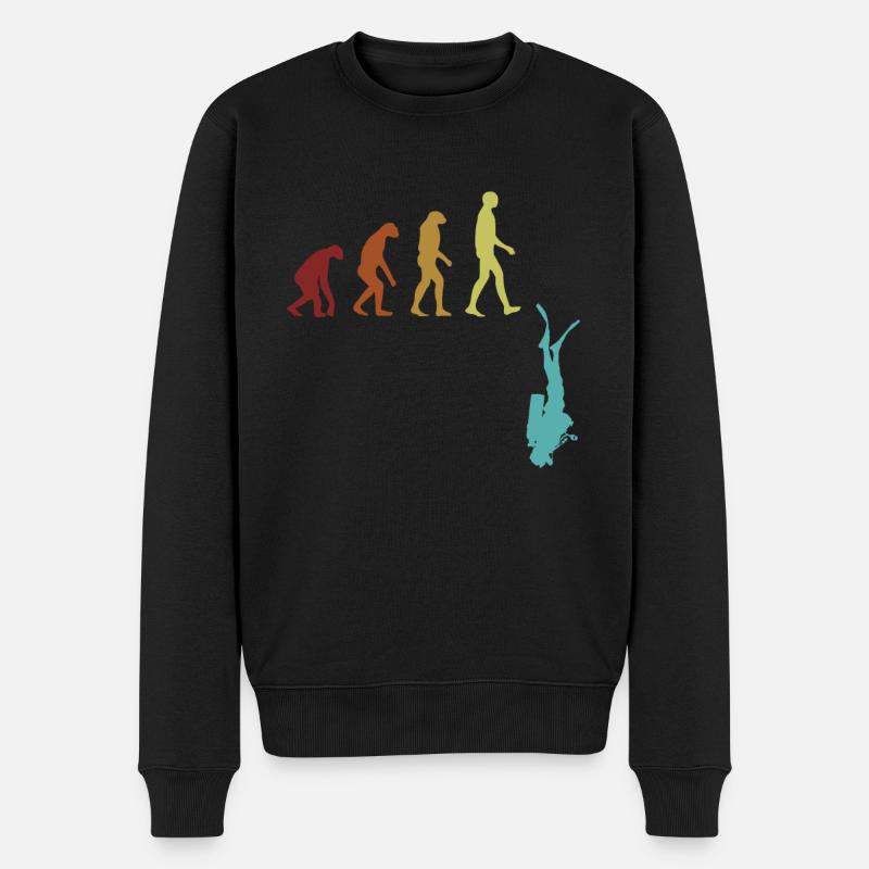 Scuba Diving Evolution Tauchermaske - Männer Premium Bio Pullover - Schwarz