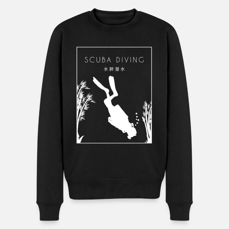 Scuba Diving Chinese Hanzi Taucherbrille Scuba - Männer Premium Bio Pullover - Schwarz