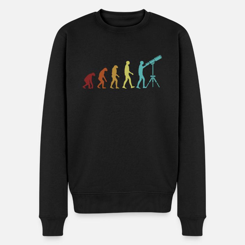 Astronomy Evolution Sternenhimmel Kosmologe - Männer Premium Bio Pullover - Schwarz