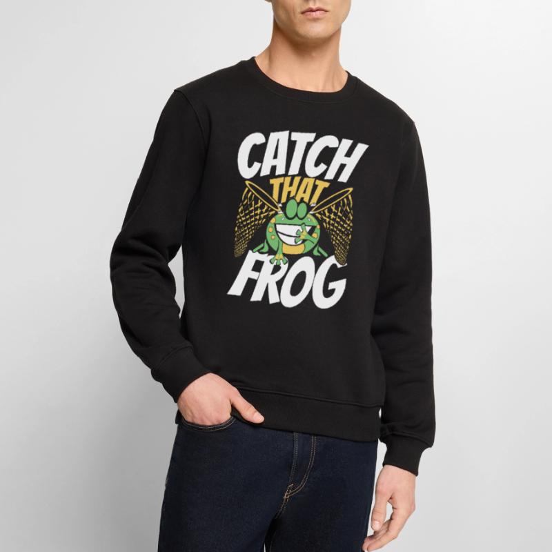 Catch That Frog Tree Frog Toad Tadpole Men's Premium Organic Jumper