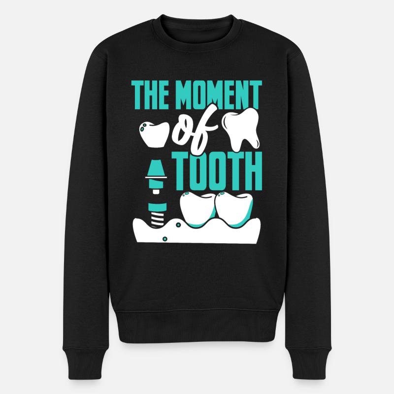 The Moment Of Tooth Zahnlabor Dentallabor - Männer Premium Bio Pullover - Schwarz