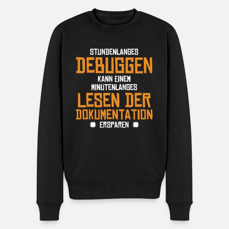 Stundenlanges Debuggen Softwareingenieur Coder - Männer Premium Bio Pullover - Schwarz